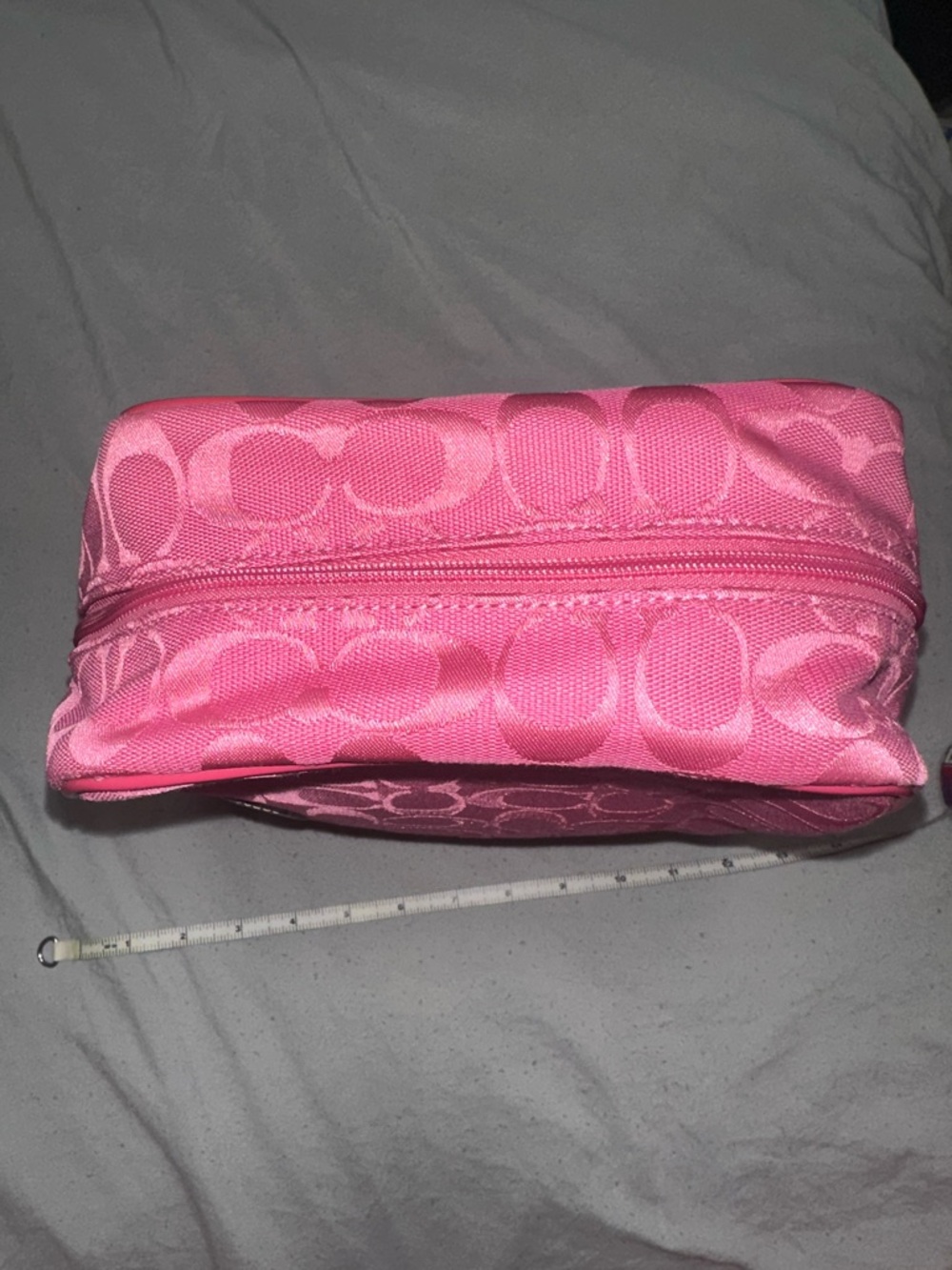 Coach Pink Signature Cosmetic Case - Picture 6 of 8